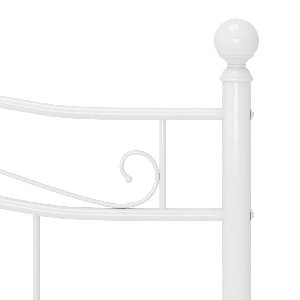 Sengeramme hvit metall 180x200 cm