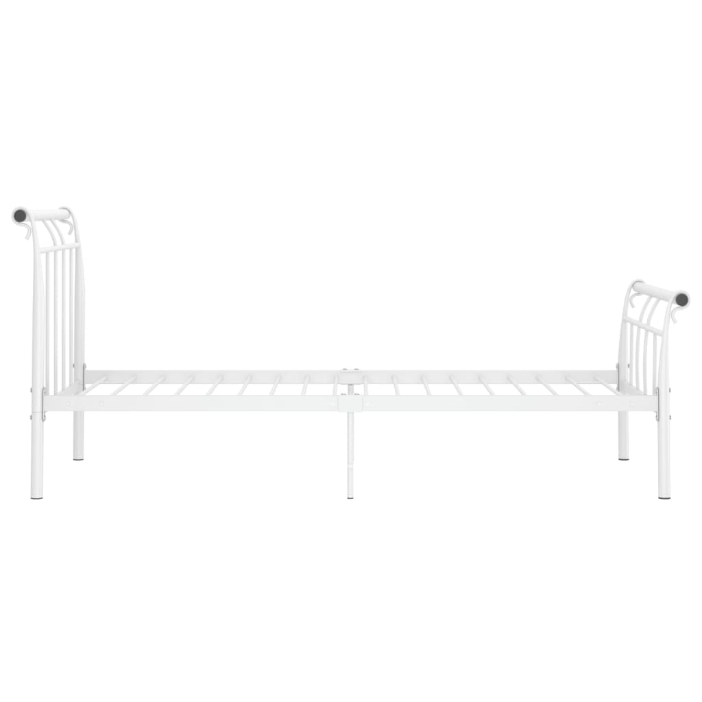Sengeramme hvit metall 90x200 cm