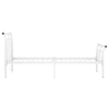Sengeramme hvit metall 90x200 cm