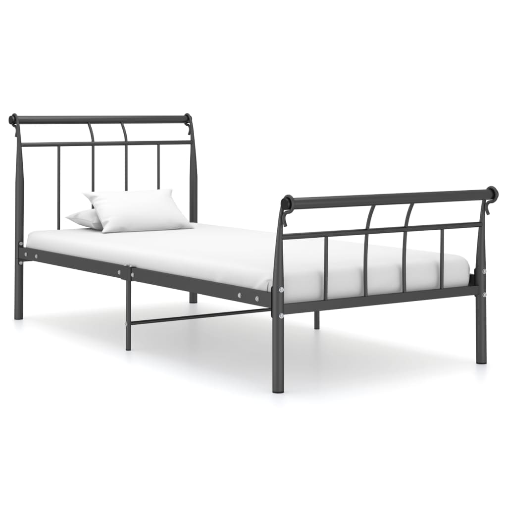 Sengeramme svart metall 100x200 cm