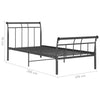 Sengeramme svart metall 100x200 cm