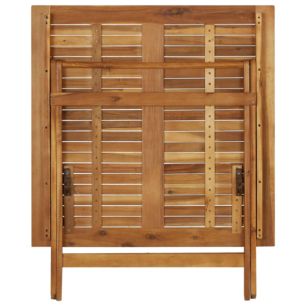 Sammenleggbart hagebord 90x90x75 cm heltre akasie