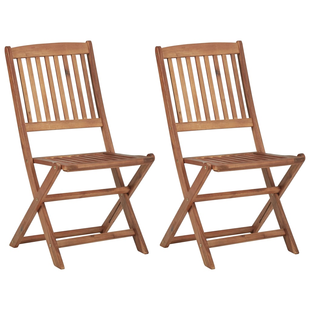 Klappstoler 2 stk heltre akasie
