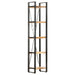 Bokhylle 5 etasjer 40x30x180 cm heltre mango