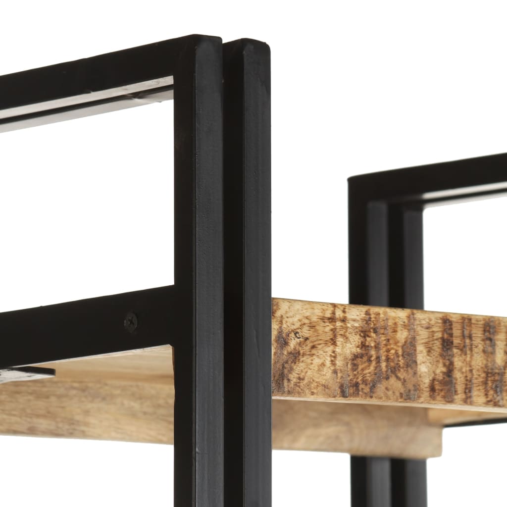Bokhylle 5 etasjer 40x30x180 cm heltre mango