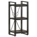Bokhylle 3 etasjer svart 40x30x80 cm heltre mango vidaXL