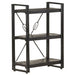 Bokhylle 3 etasjer svart 60x30x80 cm heltre mango vidaXL