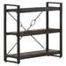 Bokhylle 3 etasjer svart 90x30x80 cm heltre mango vidaXL