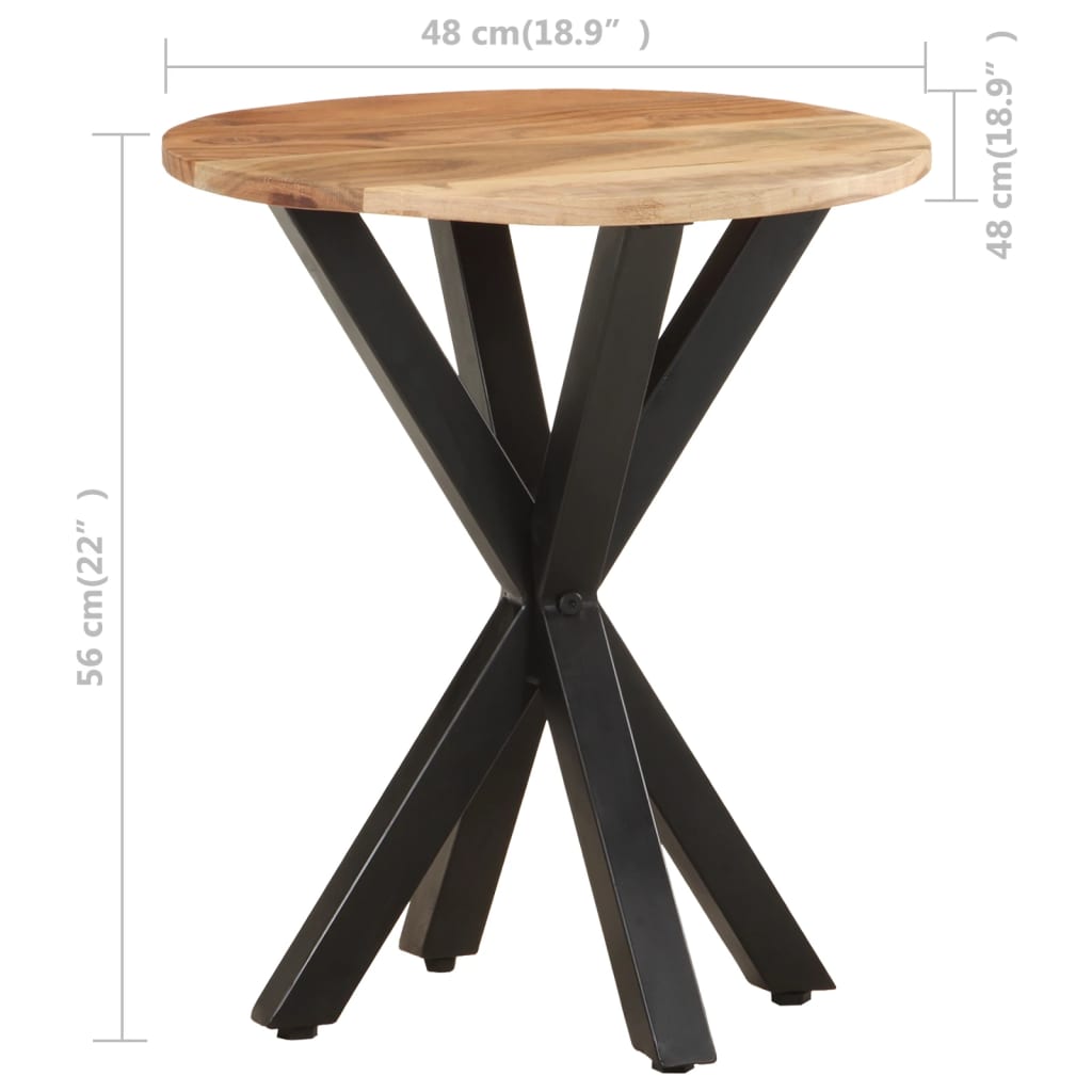 Sidebord 48x48x56 cm heltre akasie