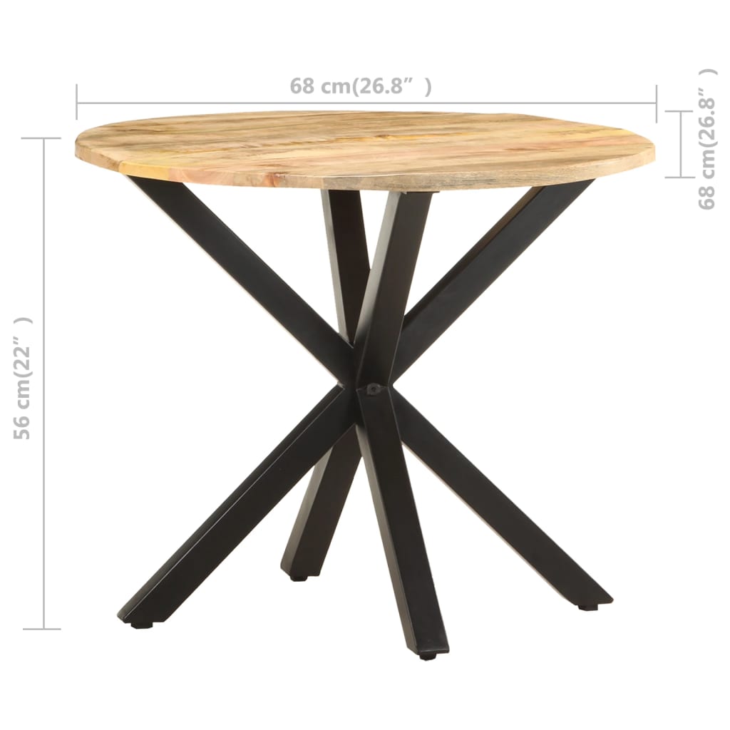 Sidebord 68x68x56 cm heltre mango