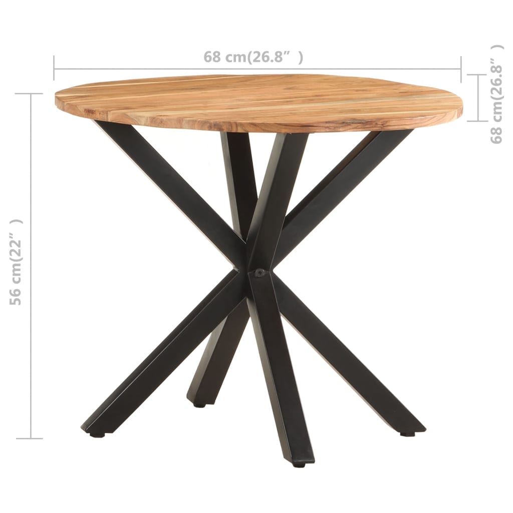 Sidebord 68x68x56 cm heltre akasie vidaXL