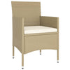 Hagespisegruppe 5 deler polyrotting beige