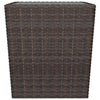 Bistrosett 3 deler polyrotting og herdet glass brun