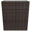 Bistrosett 3 deler polyrotting og herdet glass brun