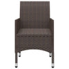Hagebistrosett 3 deler polyrotting og herdet glass brun