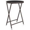 Hagebistrosett 3 deler polyrotting og herdet glass brun