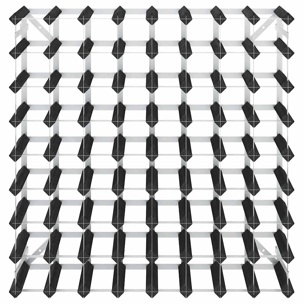 Vinstativ for 72 flasker svart heltre furu vidaXL