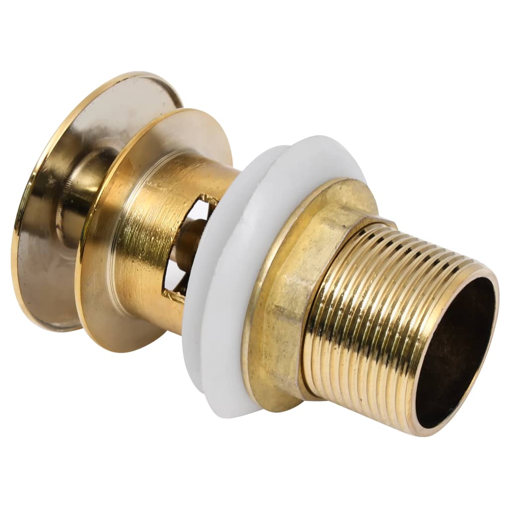 Skyveavløp uten overløpsfunksjon gull 6,4x6,4x9,1 cm vidaXL