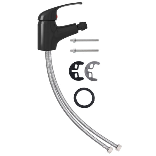 Blandebatteri for bidet svart 13x12 cm