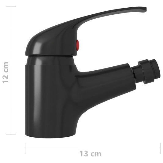 Blandebatteri for bidet svart 13x12 cm
