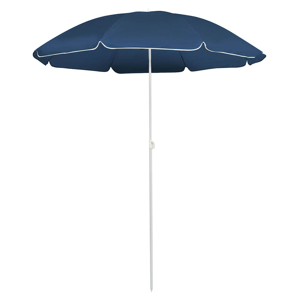 Hageparasoll med stålstang blå 180 cm