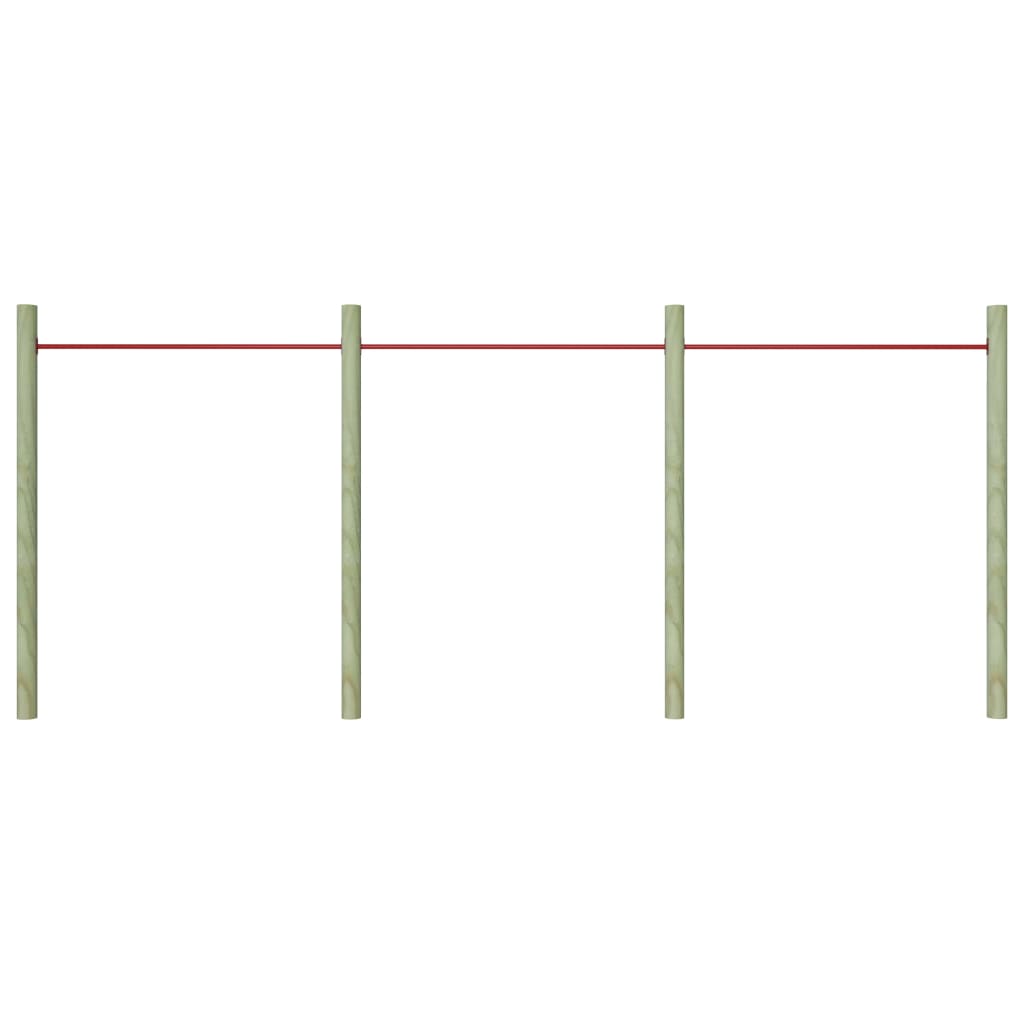 Svingstenger 3 stk 125 cm stål rød vidaXL