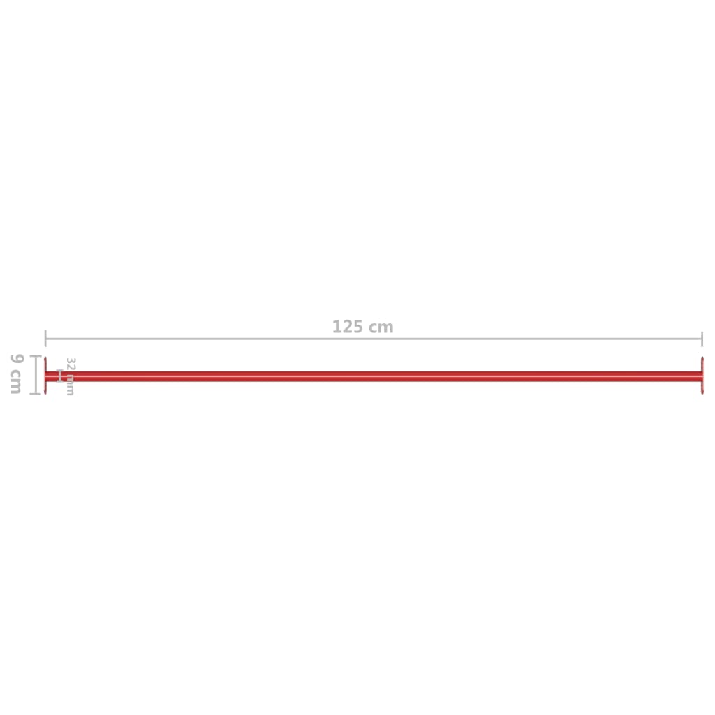 Svingstenger 3 stk 125 cm stål rød vidaXL