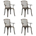 Hagestoler 4 stk støpt aluminium bronse vidaXL