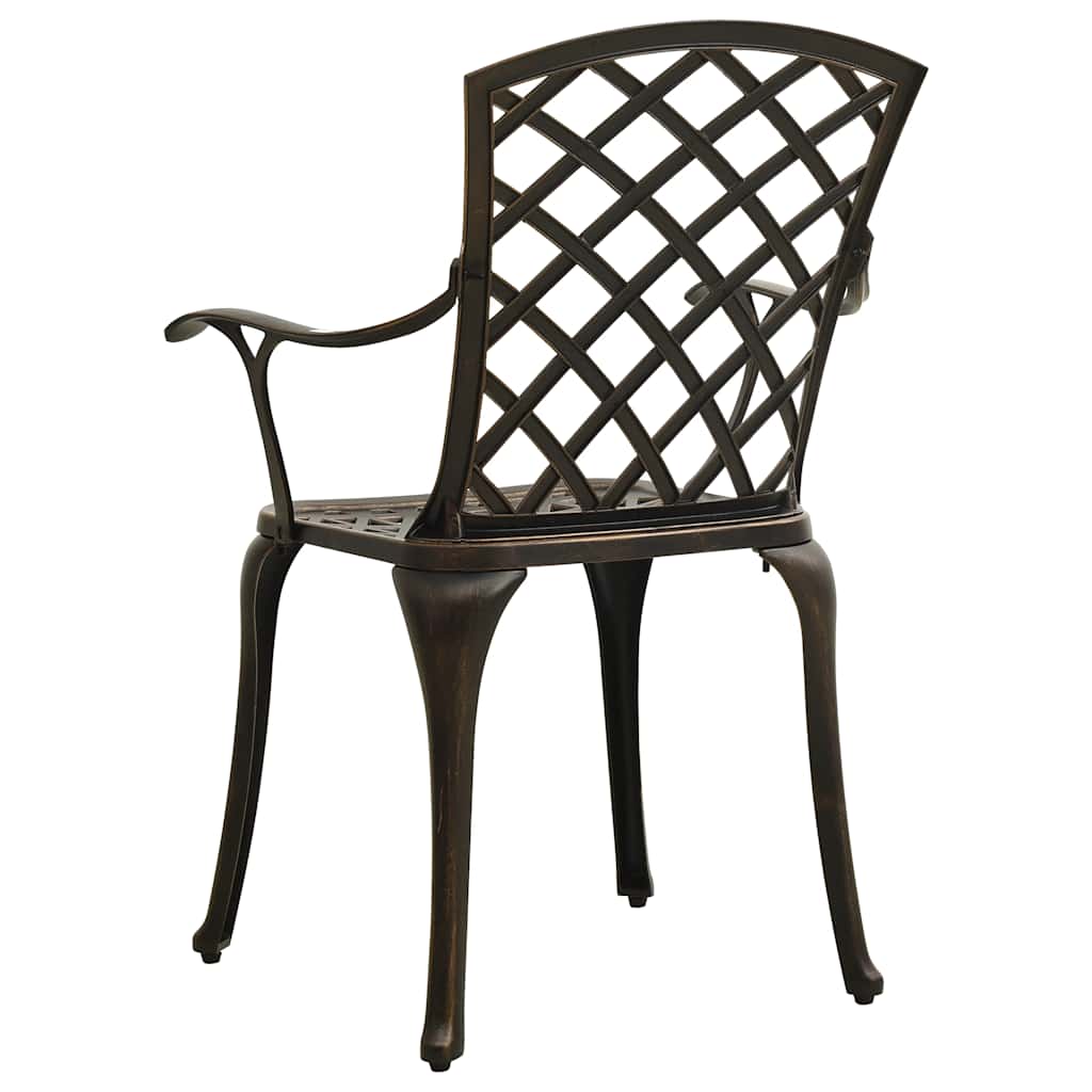 Hagestoler 4 stk støpt aluminium bronse vidaXL
