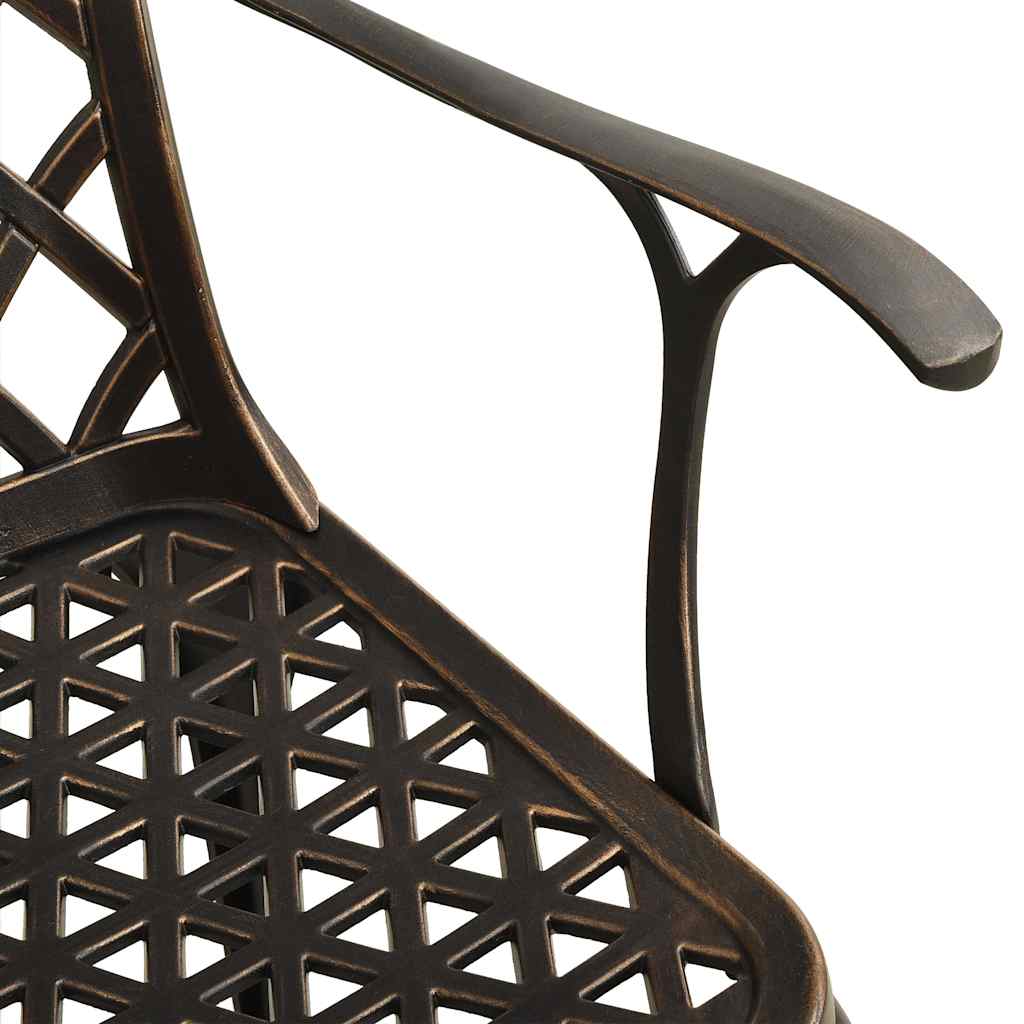 Hagestoler 4 stk støpt aluminium bronse vidaXL