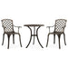 Bistrosett 3 deler støpt aluminium bronse