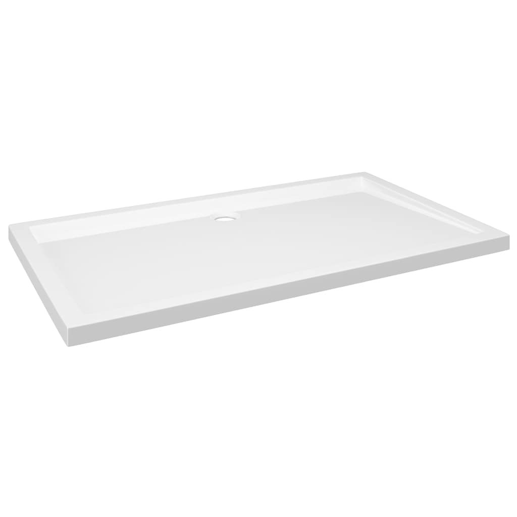 Rektangulært dusjbrett ABS hvit 70x120 cm vidaXL