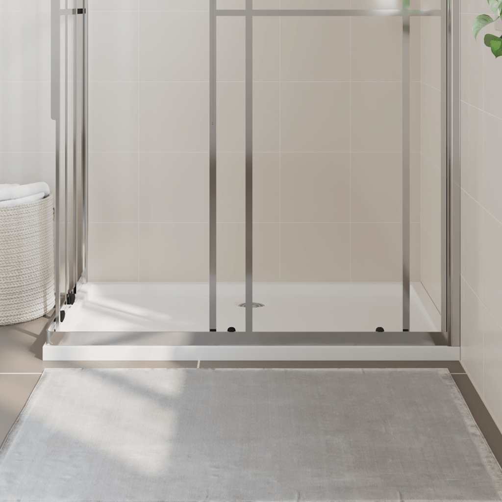 Rektangulært dusjbrett ABS hvit 70x120 cm vidaXL