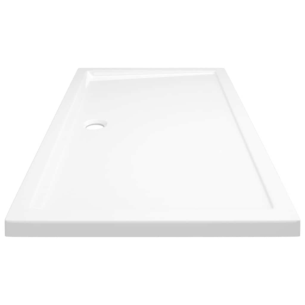 Rektangulært dusjbrett ABS hvit 70x120 cm vidaXL