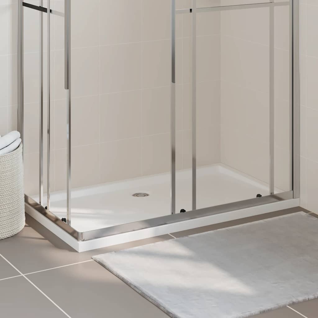 Rektangulært dusjbrett ABS hvit 70x120 cm vidaXL