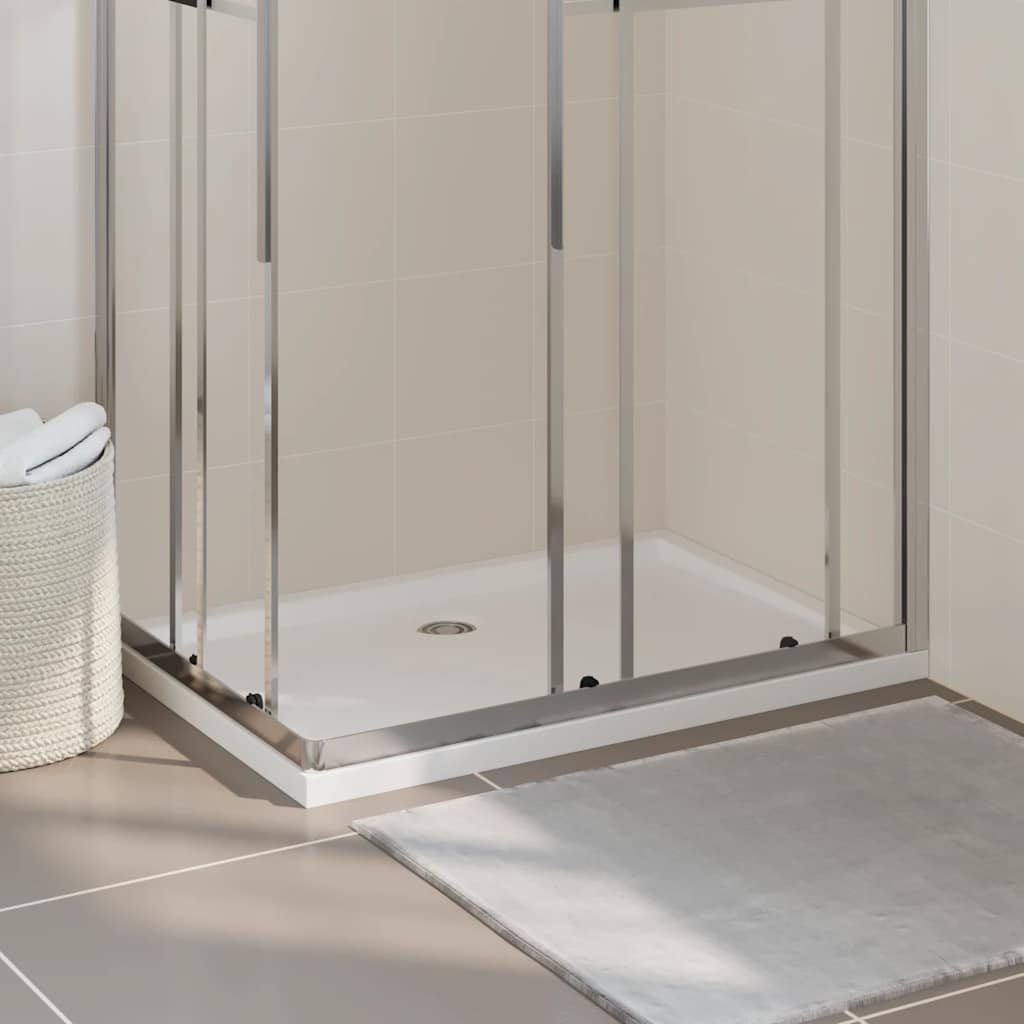Rektangulært dusjbrett ABS hvit 70x100 cm vidaXL
