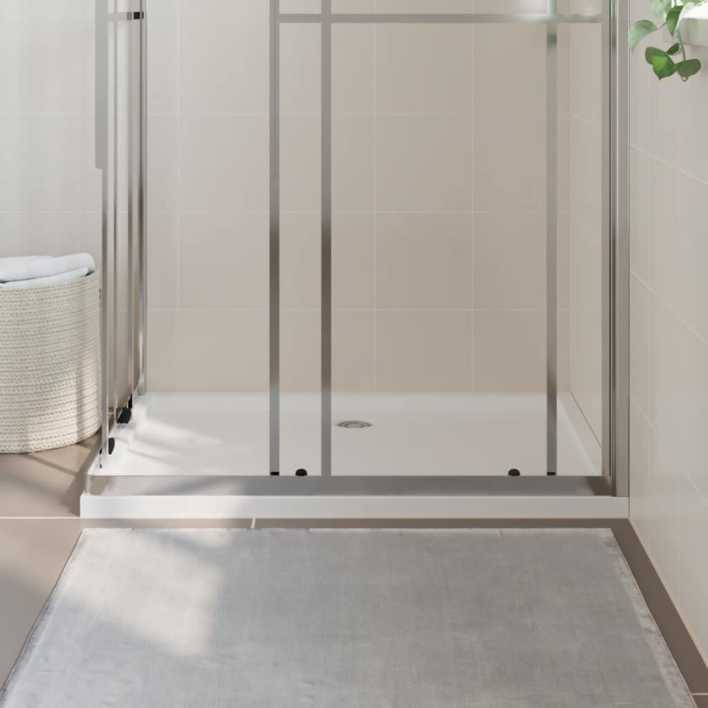 Rektangulært dusjbrett ABS hvit 80x110 cm