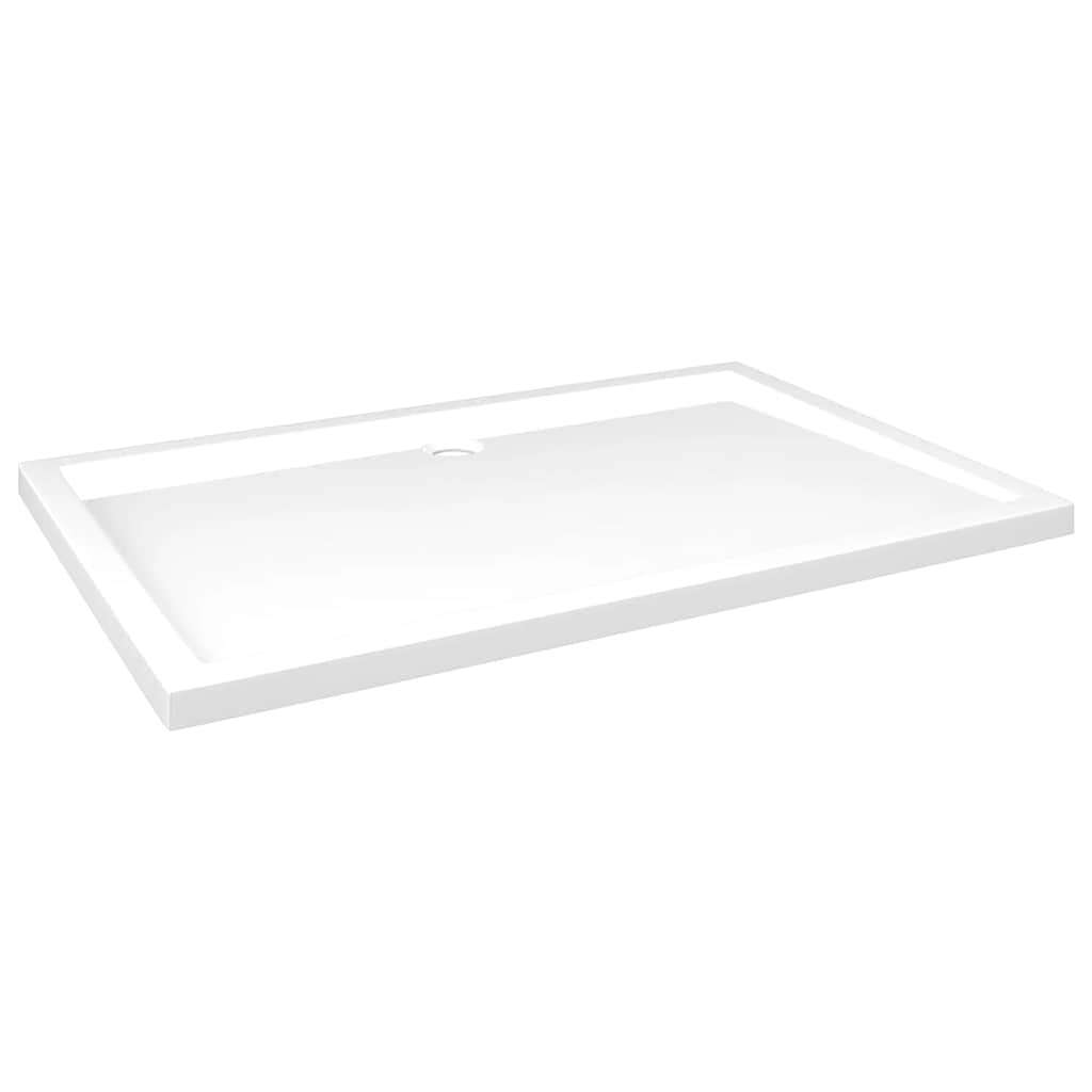 Rektangulært dusjbrett ABS hvit 80x120 cm