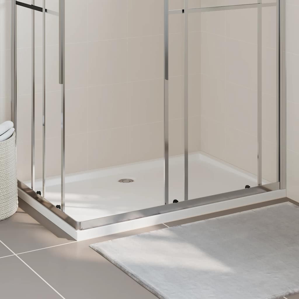 Rektangulært dusjbrett ABS hvit 80x120 cm
