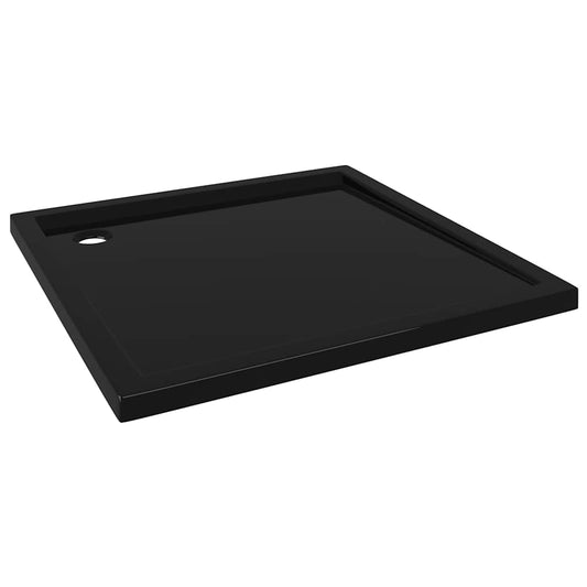 Kvadratisk dusjbrett ABS svart 90x90 cm vidaXL