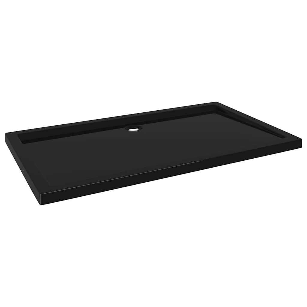 Rektangulært dusjbrett ABS svart 70x120 cm vidaXL
