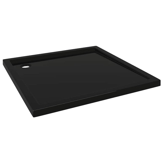 Kvadratisk dusjbrett ABS svart 80x80 cm