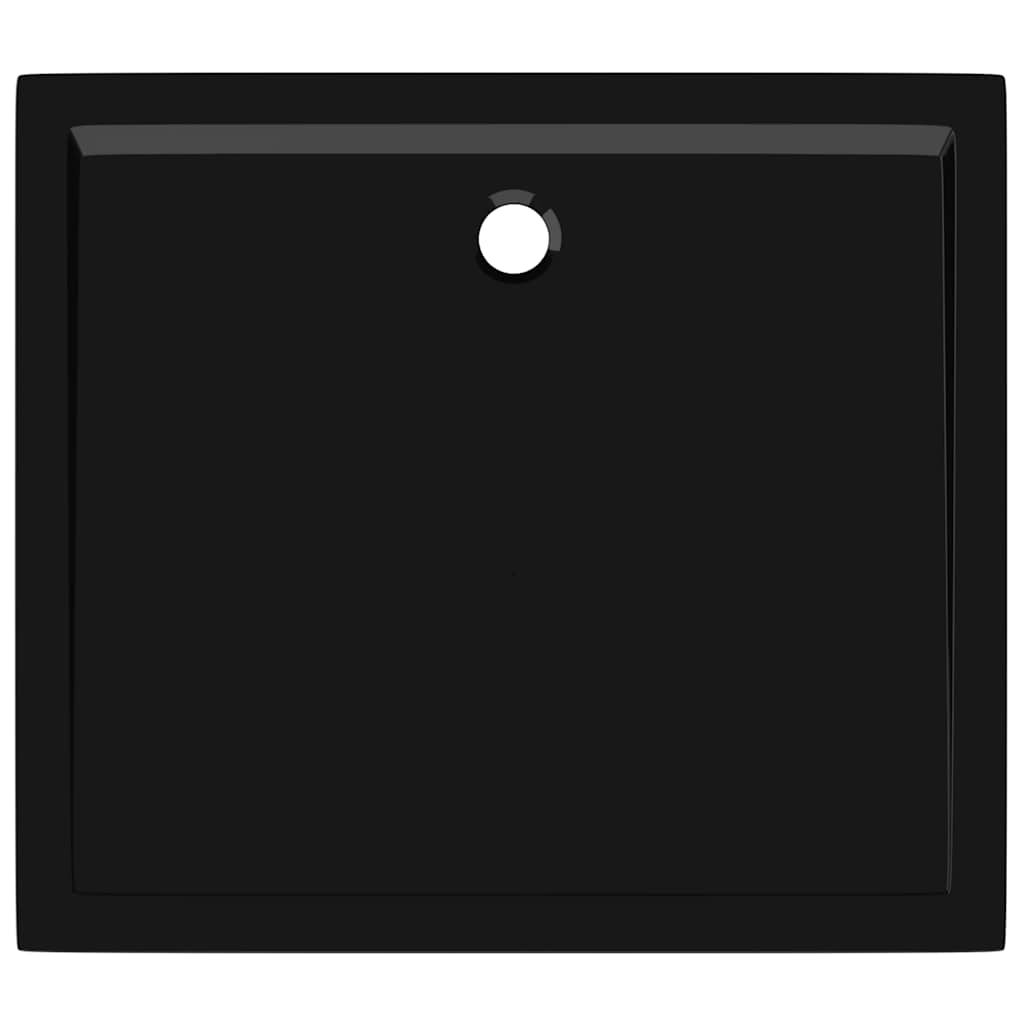 Rektangulært dusjbrett ABS svart 80x90 cm