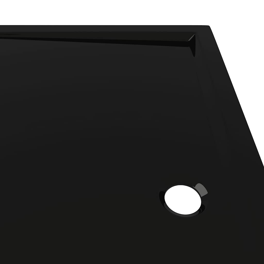 Rektangulært dusjbrett ABS svart 80x90 cm