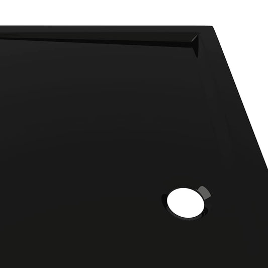 Rektangulært dusjbrett ABS svart 80x90 cm
