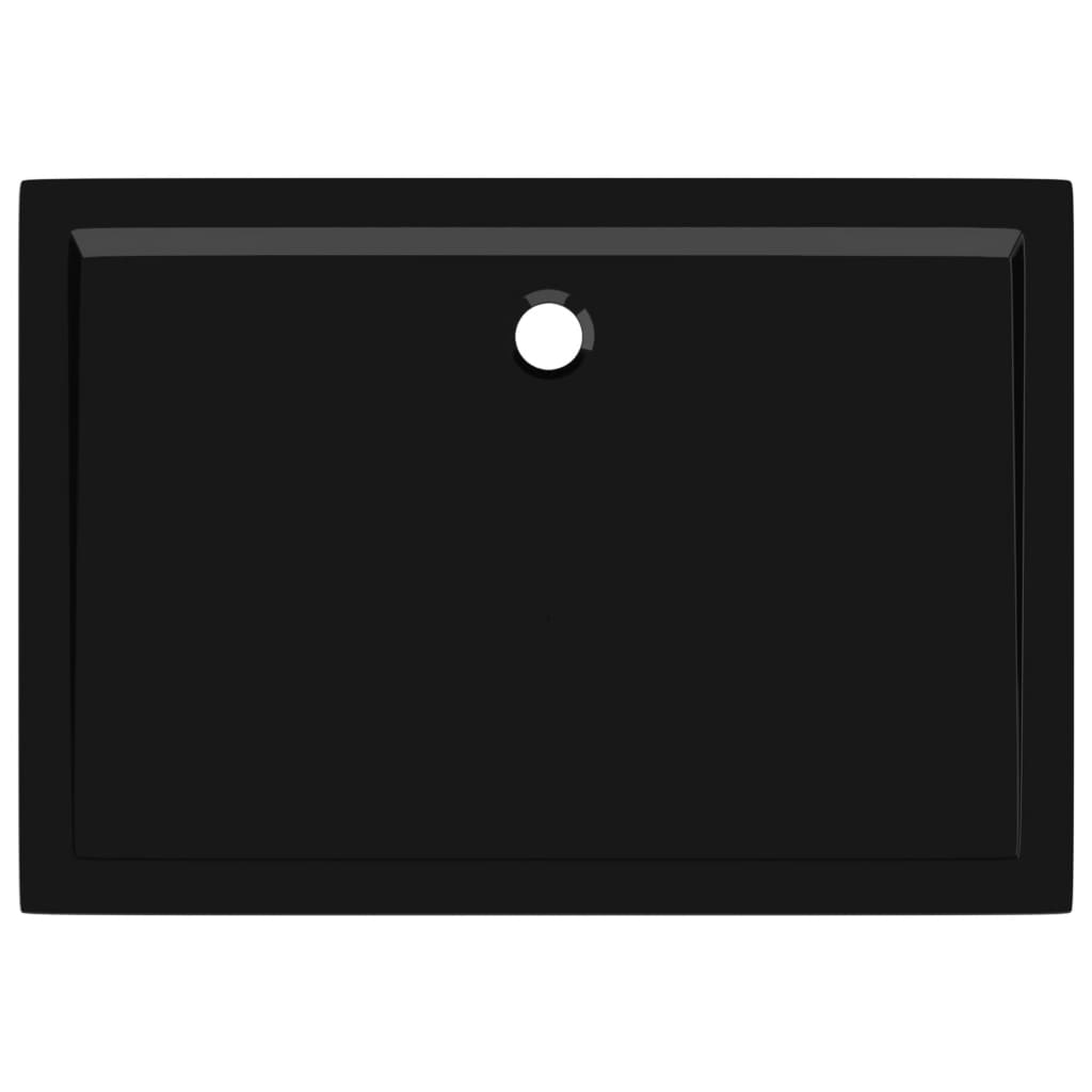 Rektangulært dusjbrett ABS svart 80x110 cm