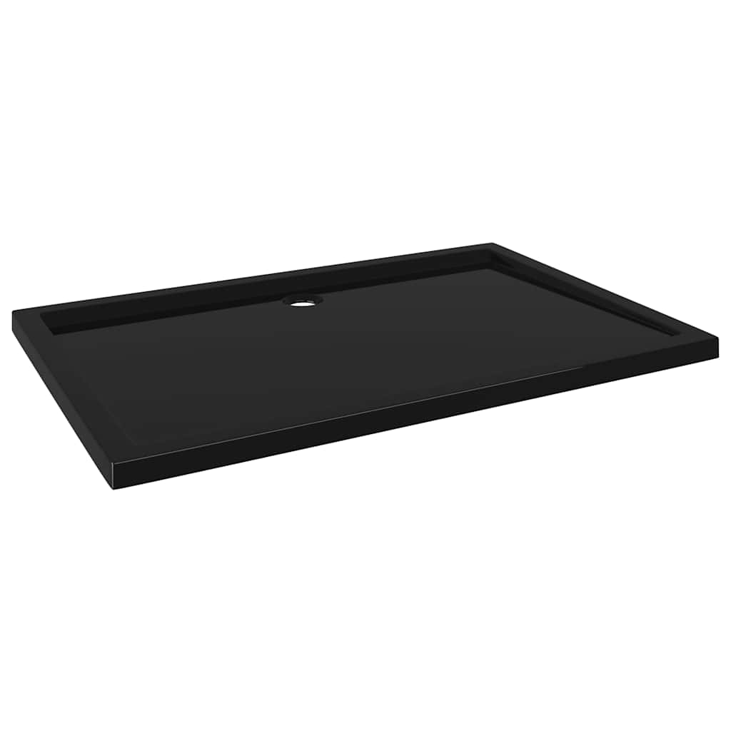 Rektangulært dusjbrett ABS svart 80x120 cm vidaXL