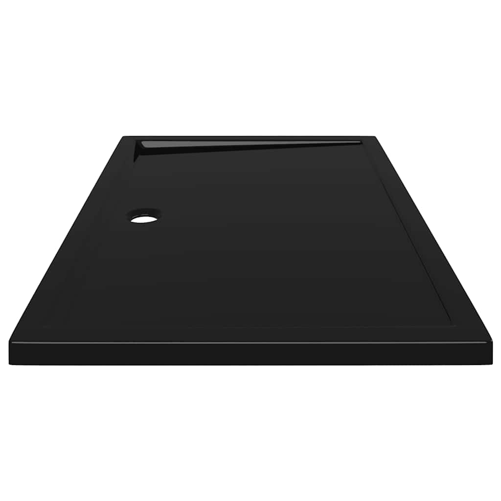 Rektangulært dusjbrett ABS svart 80x120 cm vidaXL