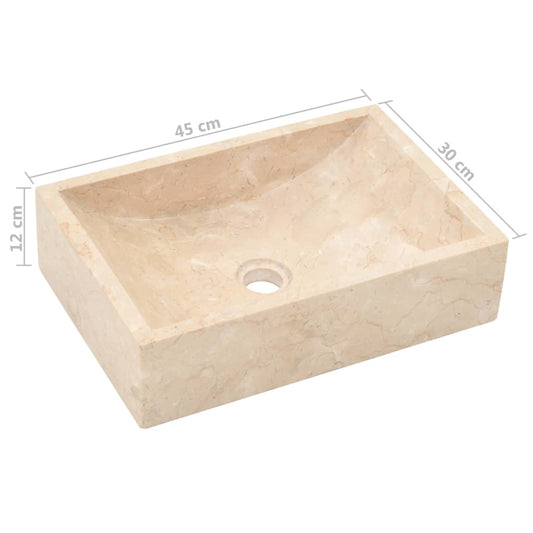 Baderomshylle heltre teak med vask marmor kremhvit