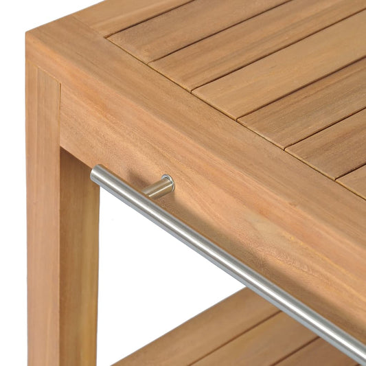 Baderomshylle heltre teak med vask marmor kremhvit